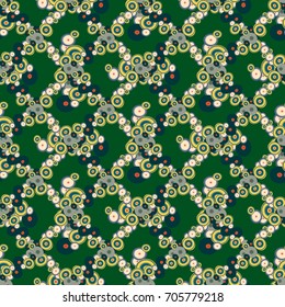 Seamless texture with colored circle pattern for background.