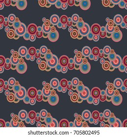 Seamless texture with colored circle pattern for background.