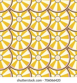 Seamless texture with colored circle pattern for background.