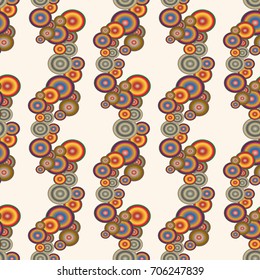 Seamless texture with colored circle pattern for background.