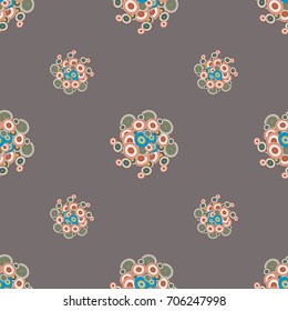 Seamless texture with colored circle pattern for background.
