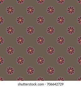 Seamless texture with colored circle pattern for background.