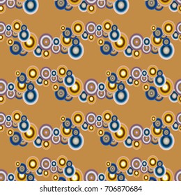 Seamless texture with colored circle pattern for background.