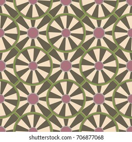 Seamless texture with colored circle pattern for background.