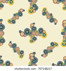 Seamless texture with colored circle pattern for background.