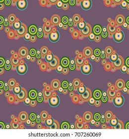 Seamless texture with colored circle pattern for background.