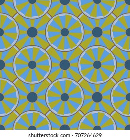 Seamless texture with colored circle pattern for background.
