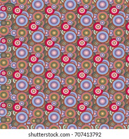 Seamless texture with colored circle pattern for background.