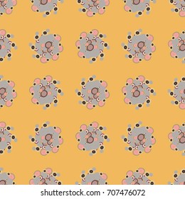 Seamless texture with colored circle pattern for background.