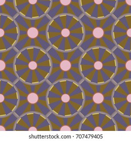 Seamless texture with colored circle pattern for background.