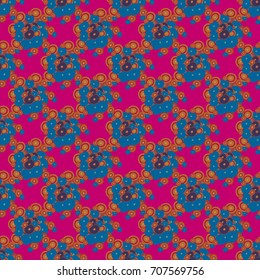 Seamless texture with colored circle pattern for background.