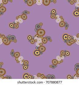 Seamless texture with colored circle pattern for background.