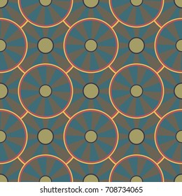 Seamless texture with colored circle pattern for background.