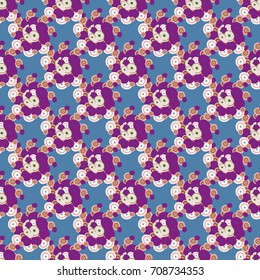 Seamless texture with colored circle pattern for background.