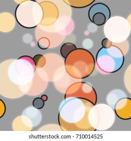 Seamless texture with colored circle pattern for background.