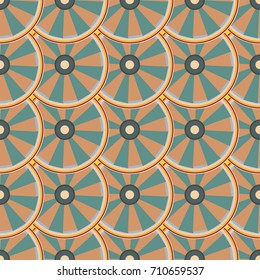 Seamless texture with colored circle pattern for background.