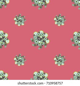 Seamless texture with colored circle pattern for background.