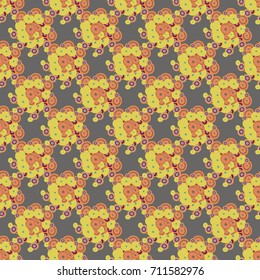 Seamless texture with colored circle pattern for background.