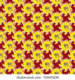 Seamless texture with colored circle pattern for background.