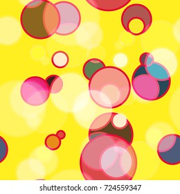 Seamless texture with colored circle pattern for background.