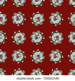 Seamless texture with colored circle pattern for background.