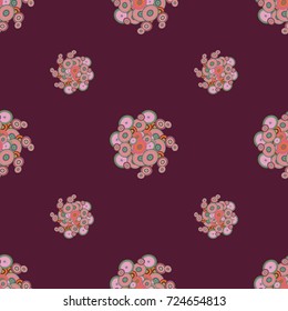 Seamless texture with colored circle pattern for background.