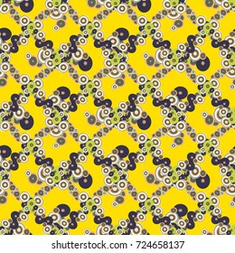 Seamless texture with colored circle pattern for background.