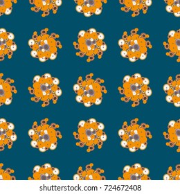 Seamless texture with colored circle pattern for background.
