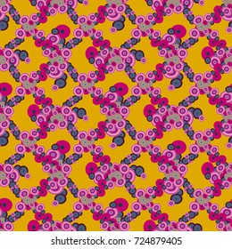 Seamless texture with colored circle pattern for background.
