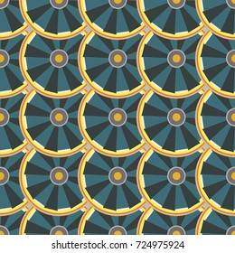 Seamless texture with colored circle pattern for background.