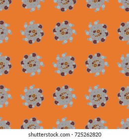 Seamless texture with colored circle pattern for background.