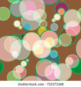 Seamless texture with colored circle pattern for background.