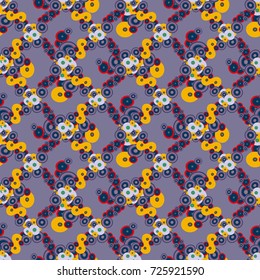 Seamless texture with colored circle pattern for background.