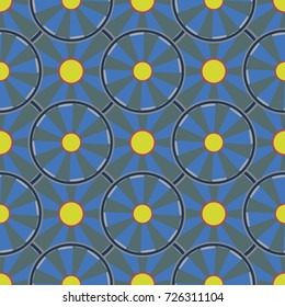 Seamless texture with colored circle pattern for background.