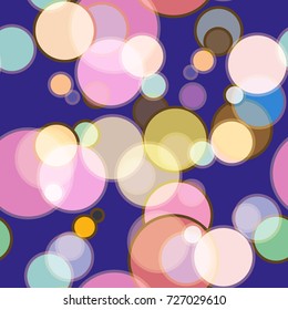 Seamless texture with colored circle pattern for background.