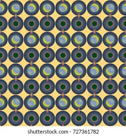 Seamless texture with colored circle pattern for background.