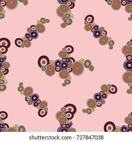 Seamless texture with colored circle pattern for background.