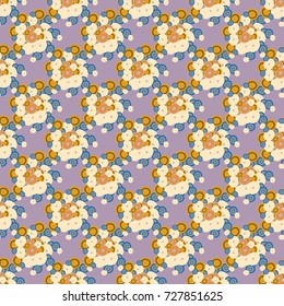 Seamless texture with colored circle pattern for background.