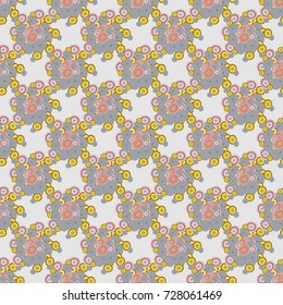 Seamless texture with colored circle pattern for background.