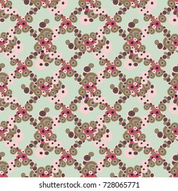 Seamless texture with colored circle pattern for background.