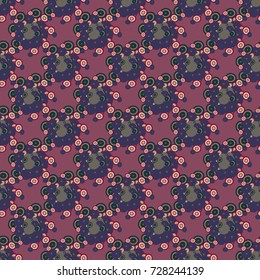 Seamless texture with colored circle pattern for background.