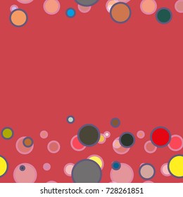 Seamless texture with colored circle pattern for background.