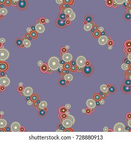 Seamless texture with colored circle pattern for background.