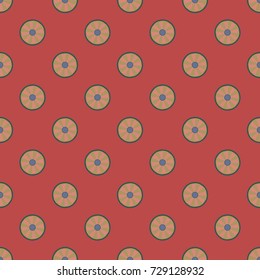 Seamless texture with colored circle pattern for background.