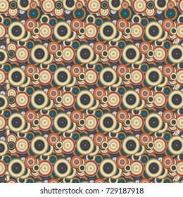 Seamless texture with colored circle pattern for background.