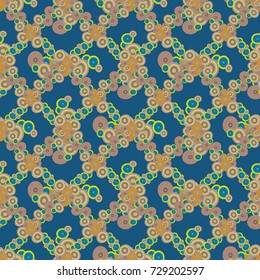 Seamless texture with colored circle pattern for background.