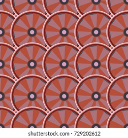 Seamless texture with colored circle pattern for background.