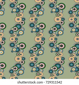 Seamless texture with colored circle pattern for background.