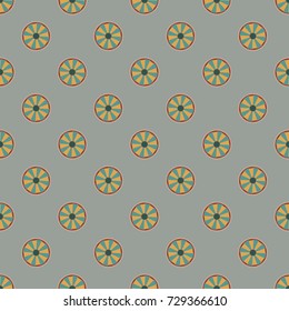 Seamless texture with colored circle pattern for background.