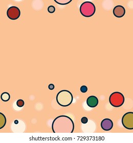 Seamless texture with colored circle pattern for background.